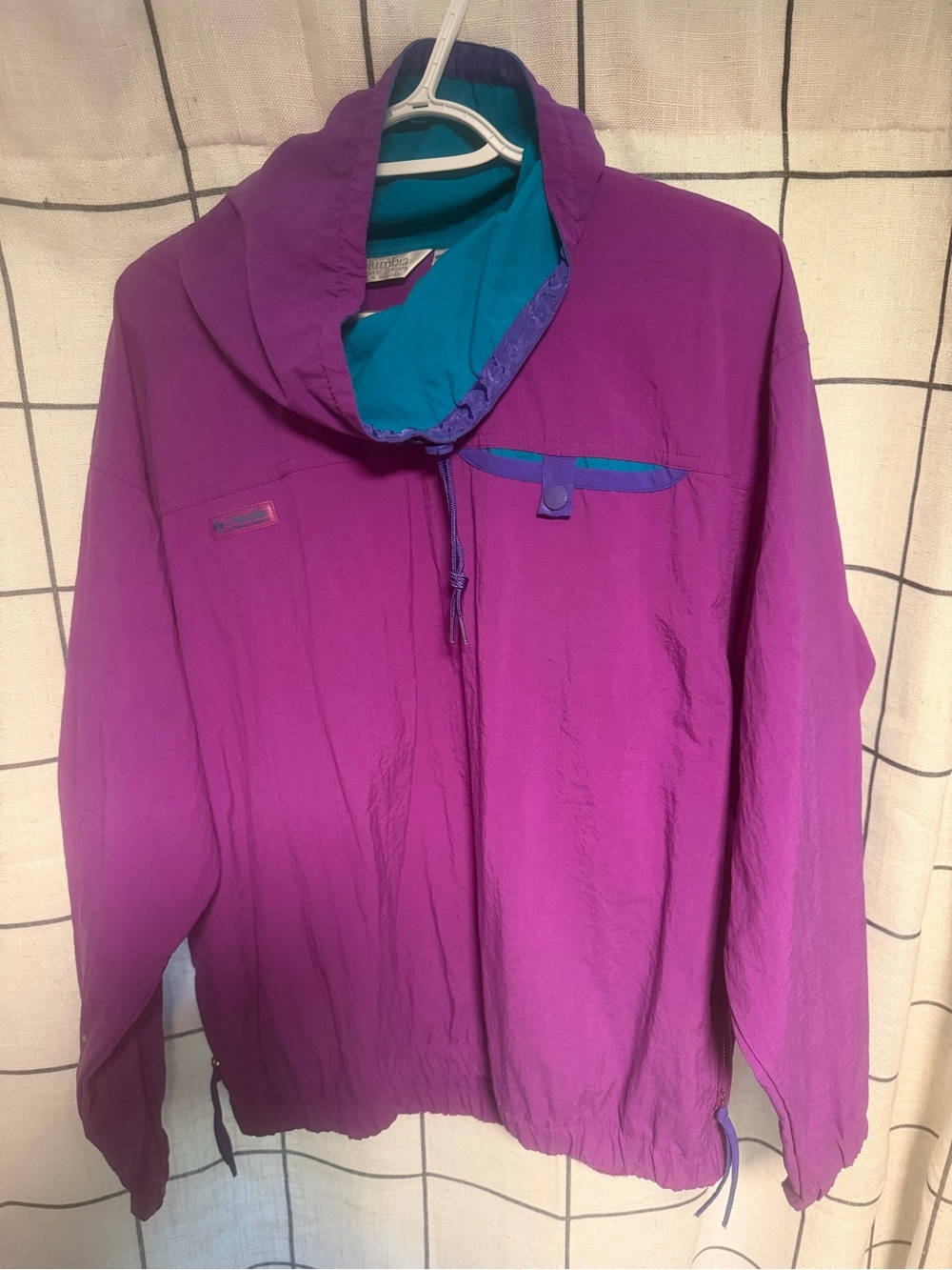 Columbia Vintage Purple Funnel Neck Windbreaker